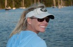 Cindy Garrison smiles as she heads out for a day of fishing