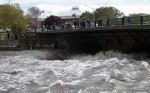 Blackstone River at Flood Stage in Pawtucket