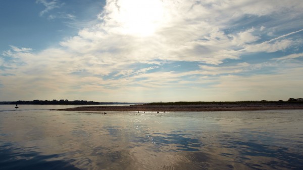 Sandy Point at the mouth of the Pawcatuck River